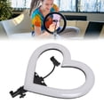 thumbnail image 1 of 19 Inch  Light with A Fixed Slot, LED Circle Lights with Phone Holder, Colorful Heart Shaped Fill Light, for Live Stream, Makeup, Video, Selfie, 1 of 8