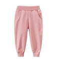 thumbnail image 4 of CAICJ98 Boys Sweatpants Baggy Athletic Joggers for Girls Tapered Leg Sweat Pants with Pockets Fall Clothes Fashion Big Boys Girls Pants (Pink,1-2 Years), 4 of 4