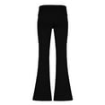 thumbnail image 5 of Hpapadks Women's Pants Solid Color Low Rise Elastic Waist Flared Pant Slim Fit Slacks for Women Black XL, 5 of 5