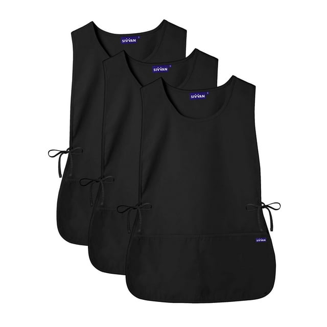 "Sivvan Unisex Cobbler Apron (3 Pack) - Adjustable Waist Ties, 2 Deep front pockets"