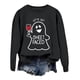 thumbnail image 1 of Sudadera con capucha de fantasma de Halloween para mujer, Let's Get Sheet Faced, divertida sudadera con gráfico de vino, rosa, 1 of 4