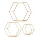 thumbnail image 1 of 3 estantes flotantes de pared con diseño de panal hexagonal moderno para colgar y almacenar dorado, 1 of 9