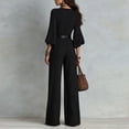 thumbnail image 4 of JoveMarine Womens Jumpsuits High Waist Long with Belt - Versatile Work Daily One Piece, Jumpsuits for Women Dressy Casual Jumpsuit, Formal Jumpsuits for Women for Office,Black L, 4 of 4