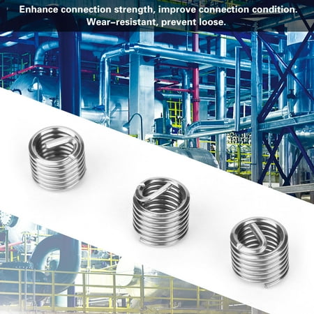 

100pcs M5 Stainless Steel SS304 Coiled Wire Helical Screw Thread Inserts (M5*0.8*1.5 D)