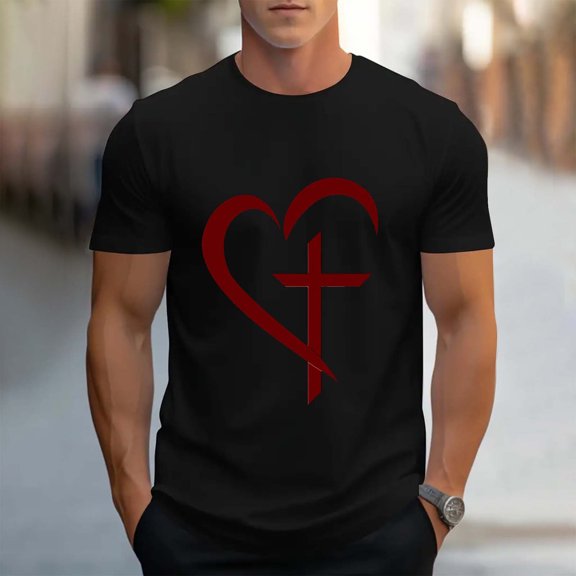 Vivianyo HD Short Sleeve Shirt for Men,Big New Fashion Casual Men T-shirt Print Sports Short Sleeve Round-Neck Blouses Shirts