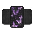 thumbnail image 2 of Yuyamidu Purple Butterfly Armrest Cover for Car Truck Sedan Stylish Auto Center Console Cover Easy to Install Car Center Console Armrest Cushion Accessory with Storage Pockets, 2 of 7