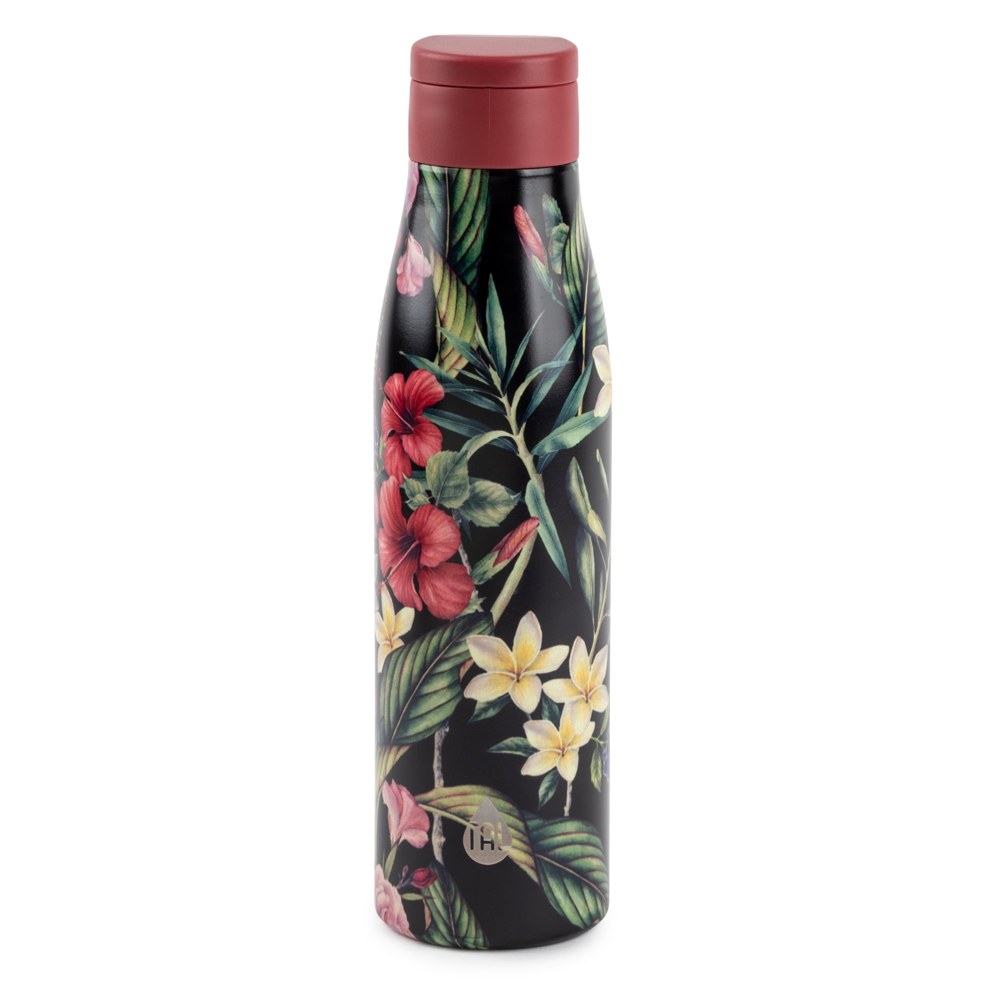 TAL Stainless Steel Magnetic Tumbler 20 fl oz, Black Flower