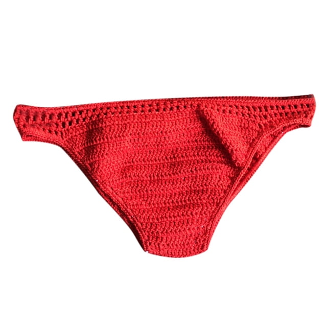 Catégorie de Produits Culottes pour Femmes / Titre de Produit Culottes Faites à la Main de Couleur Unie pour Femmes - Bas de Bikini de Plage à la Mode Confort Quotidien