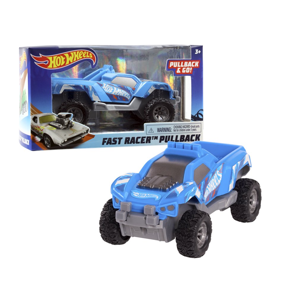 Hot Wheels Pull Back Racers Blue Dawgzilla Car Play Vehicles Walmart