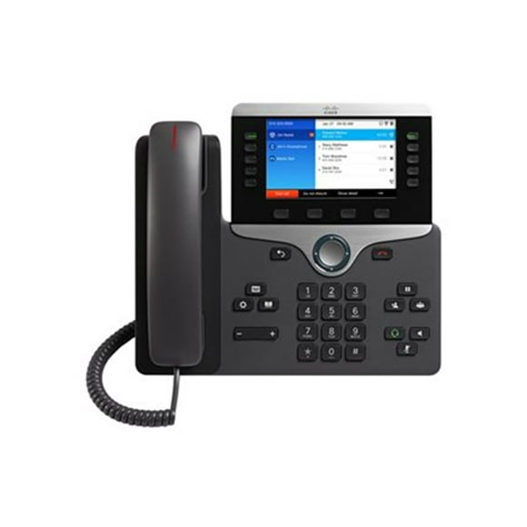 Cisco IP Phone 8861 - With Multiplatform Phone Firmware - VoIP phone - IEEE 802.11a/b/g/n/ac (Wi-Fi) - SIP, RTP, SDP - 5 lines - charcoal