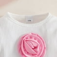 thumbnail image 6 of BLVB Toddler Baby Girl Clothes Outfit Long Sleeve Ruffle Ribbed Shirt Top Mini Skirt Outfits with Hat Set Little Girl Kids Clothes 6M-4T, 6 of 7