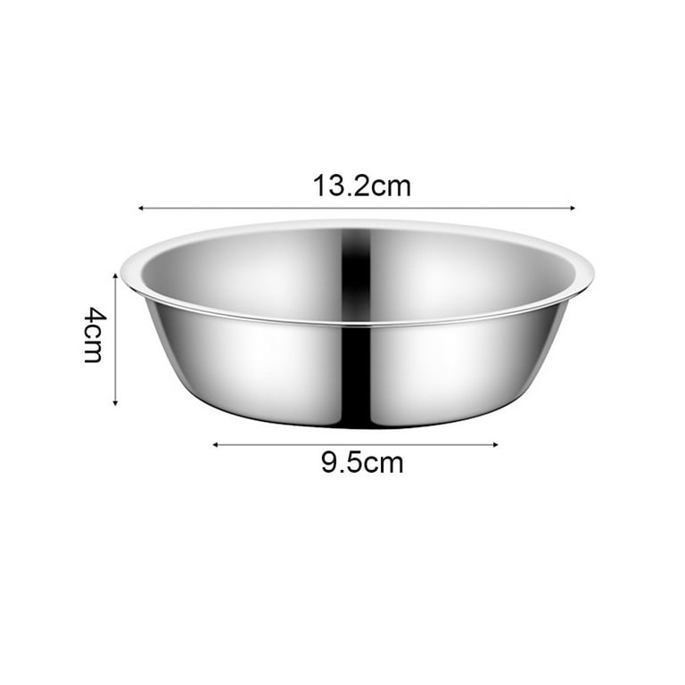 2 Pcs Stainless Steel Bowls Cat Food Bowl Metal Dog Bowls Shallow Pet Dish Thickened Metal Dog Bowls Replacement Basic Cat Bowls for Small Medium Large Dogs and Cats Dishwasher Safe