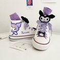 thumbnail image 1 of Zapatos de mujer de primavera y verano, nicho original, zapatos de lona versátiles modificados, zapatillas de deporte casuales japonesas de dibujos animados lindos Kuromi, 1 of 5
