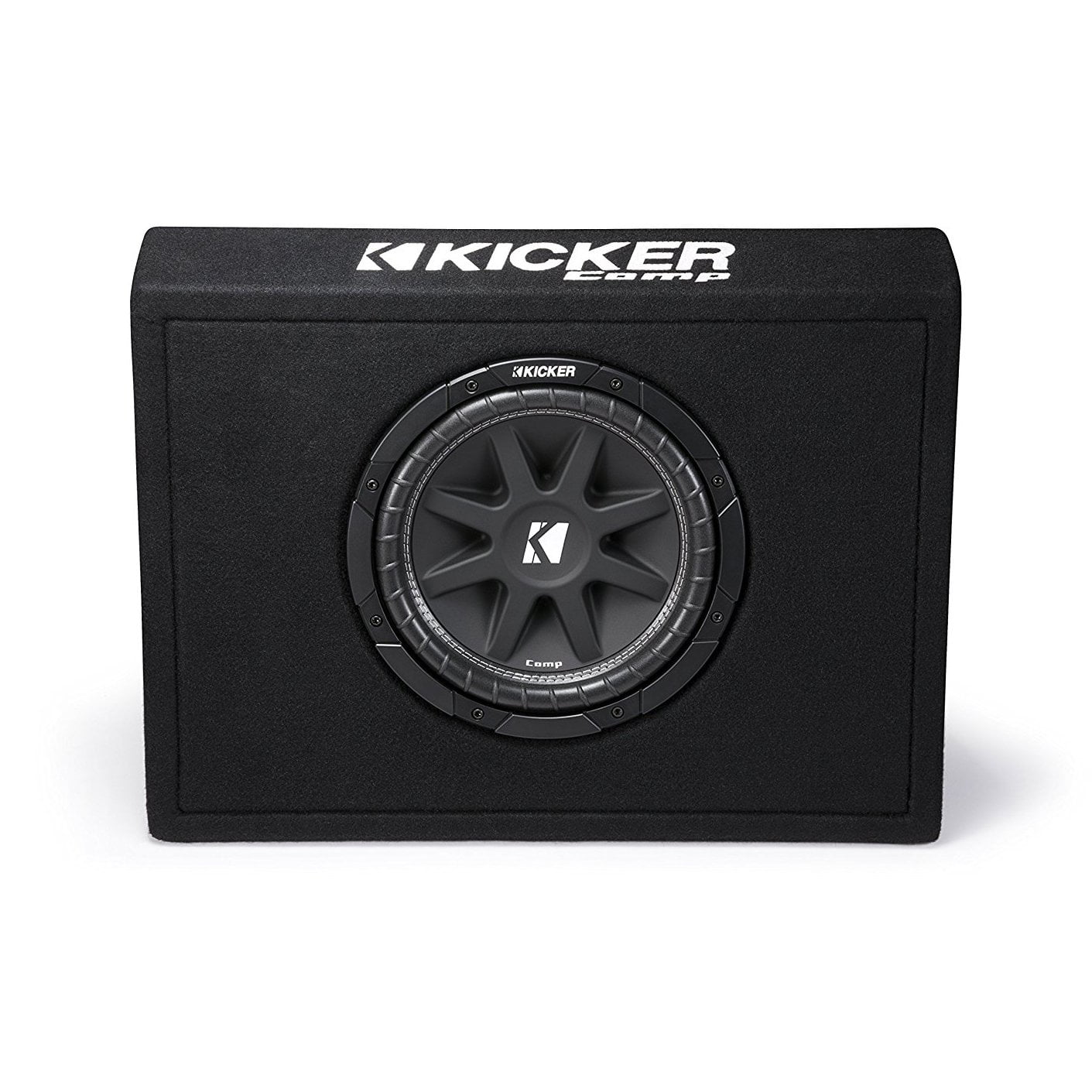 KICKER 43TC104 Thin Profile Subwoofer Enclosure, Features KICKER Comp 10" (25cm) Subwoofer, 4-Ohm, 300 Watts Peak, 150 Watts RMS
