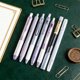 thumbnail image 4 of Paquete de 7 bolígrafos para escribir | Material de oficina y escolar | Capacidad de tinta de 10 ml | Cuerpo delgado para un agarre cómodo | Uso para estudiantes, profesores y profesionales, 4 of 6