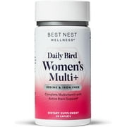 Best Nest Wellness Women's Multivitamin with B12, Iodine & Iron Free Organic Blend, Vegan, Once Daily Methylated Vitamins, 50 Women Multivitamin, 30Ct