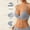 Gray, variant on Womens Solid Color Seamless Push-Up Bras - Racerback Wirefree Breathable Soft Fabric V-Neck Adjustable Back Closure Sexy Daily Blue