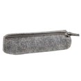 thumbnail image 1 of Round Felt Pen Pencil Case Stationery Storage Bag Cosmetic Makeup Pouch (Light Grey), 1 of 3
