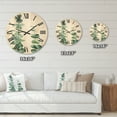 thumbnail image 4 of Designart 'Green Eucalyptus Branch' Tropical Wood Wall Clock, 4 of 5