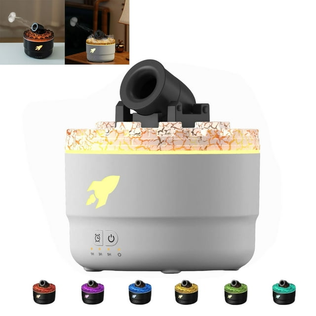 Humidifiers for Bedroom Battery Aromatherapy Machine Convenient Home Bedroom Colorful Flame Light Big Spray Humidifier Humidifiers for Home