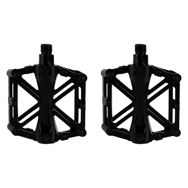1 par de pedales de bicicleta de aluminio ligeros y antideslizantes para bicicleta de montaña y carretera (negro)