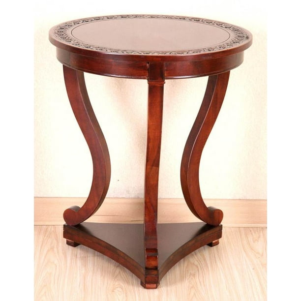 Hand Carved Wood End Table - Walmart.com - Walmart.com