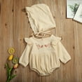 thumbnail image 2 of Girls Long Sleeve Floral Embroidery  Collar Romper and Cap Clothes Set, 2 of 8