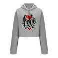 thumbnail image 4 of ABATAB Valentine's Day Womans Cropped Hoodie Love Heart Graphic Long Sleeve Pullover Tops Casual Workout Loose Sweatshirts, 4 of 6