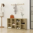 thumbnail image 4 of vidaXL Shoe Bench Shoe Cubby Rack Organizer with Compartments Engineered Wood, 4 of 66
