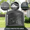 thumbnail image 6 of Outsunny Bike Storage Shed Tent, Portable and Waterproof with 210D Oxford Fabric and Carry Bag for 3-4 Bicycles, Dark Gray, 6 of 11