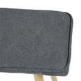 thumbnail image 5 of Homycasa Gray Fabric Upholstered Bench Oak Leg, 5 of 8