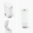simplehuman Slimline 40L / 10.6 Gal Kitchen Step Trash Can, PetProof