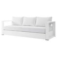 thumbnail image 4 of Lounge Sectional Sofa Chair Table Set, White, Aluminum, Metal, Fabric, Modern Contemporary, Outdoor Patio Balcony Cafe Bistro Garden Furniture Hotel Hospitality, 4 of 10
