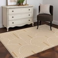 thumbnail image 3 of 3'x5' Rug for Living Room Bedroom, Khaki Boho Washable Area Rugs Non-Slip Carpet Mats, Middle Century Modern Abstract Art Indoor Low Pile Area Rug Runner for Kitchen, Mudroom, 3 of 8