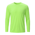 thumbnail image 5 of GOLDENROW Long Sleeve Crewneck T-Shirt, Men's Pure Dry Fit Poly Shirt, Neon Yellow, 2XL, 5 of 5