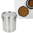 thumbnail image 1 of Contenedor Hermético de Almacenamiento de Alimentos para perros, receptor de acero inoxidable con tapa y abrazadera de bloqueo resistente, para mascotas para arroz, cereales, 1 of 7