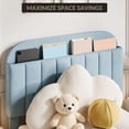 thumbnail image 2 of Eastvita Twin-Size Upholstered Platform Bed Frame with Large Storage Drawer/Bookcase Headboard - Easy to Assemble/Noise-Free/No Box Spring Needed/Light Blue, 2 of 6