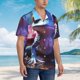 thumbnail image 3 of Fotbe Colorful Frog Among Flowers Camisa Hawaiana para Hombre Unisex – Camisa Casual de Verano con Botones de Manga Corta de Algodón y Lino,Small, 3 of 7