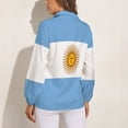 thumbnail image 2 of Argentina Flag Long Sleeve Blouse Woman Streetwear Casual Shirts Summer Oversize Woman Streetwear Clothing Birthday Present, 2 of 7