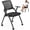 1 Black Chair, variant on 1 Pack Stackable Folding Office Chair with Wheels, Ergonomic Mesh Conference Room Guest Chair Stool for Waiting, Training Rooms, Reception, Events, Capacity 350lbs