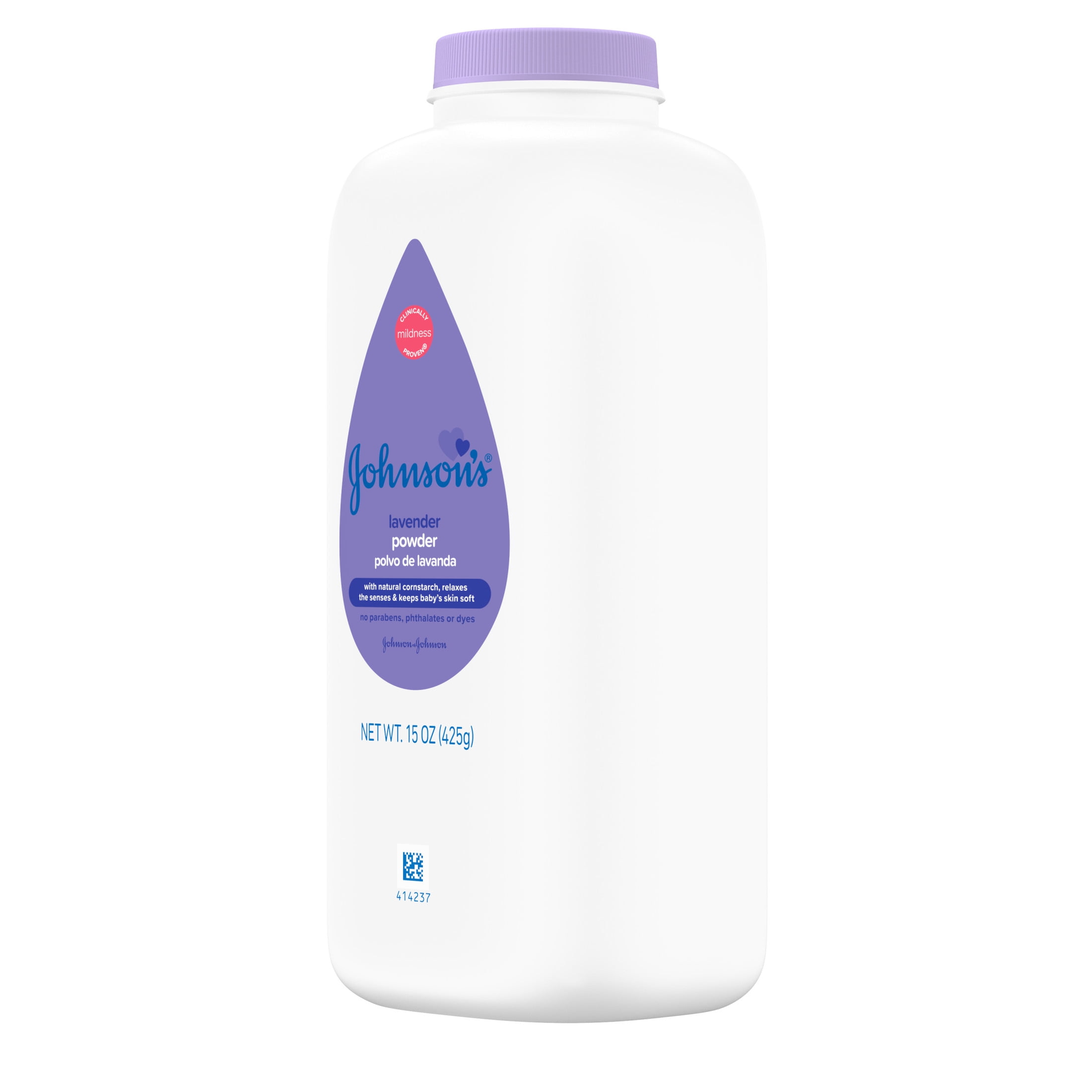 Johnson's Lavender Baby Powder with Cornstarch, Hypoallergenic, 15 oz