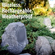 Innovative Technology Bluetooth Outdoor Rock Speakers Pair