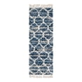 thumbnail image 3 of Unique Loom Hygge Shag Collection Area Rug - Trellis (2' 2" x 6' 1" Runner Blue/Beige), 3 of 7