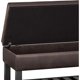 thumbnail image 4 of Entryway Footstool, Open Bottom in Distressed Brown Faux Leather, 44 Inch Wide Rectangle Storage Ottoman Bench My Lux Decor Round, 4 of 6