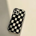 thumbnail image 3 of Compatible with iPhone Case,Aesthetic Design Retro Classic Grids Plaid Checkered Checkerboard Protection Soft Shockproof Cover Phone Case (White,iPhone 12 Pro Max), 3 of 6