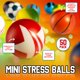 thumbnail image 5 of Stress Balls Bedwina Mini, paquete de 50 unidades, 5 cm, espuma suave variada, 5 of 8