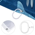 thumbnail image 4 of Shark Waterproof Shower Curtain Set with Hooks - Printed Bathroom Curtains - Decorative Bathroom Shower Curtains, 4 of 5