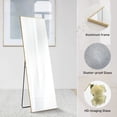 thumbnail image 4 of MAYEERTY 64in Full Length Mirror Rectangle Standing Floor Mirror with Bracket, Aluminum Alloy, Gold, 4 of 6
