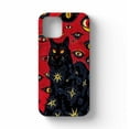 thumbnail image 5 of Tobelint Case for iphone 12 Pro Max,Black Cat Pattern Case with Side Print,Slim Bumper Full Cover, 5 of 5