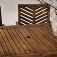 thumbnail image 4 of Walker Edison 6-Piece Chevron Outdoor Patio Dining Set - Dark Brown, 4 of 11